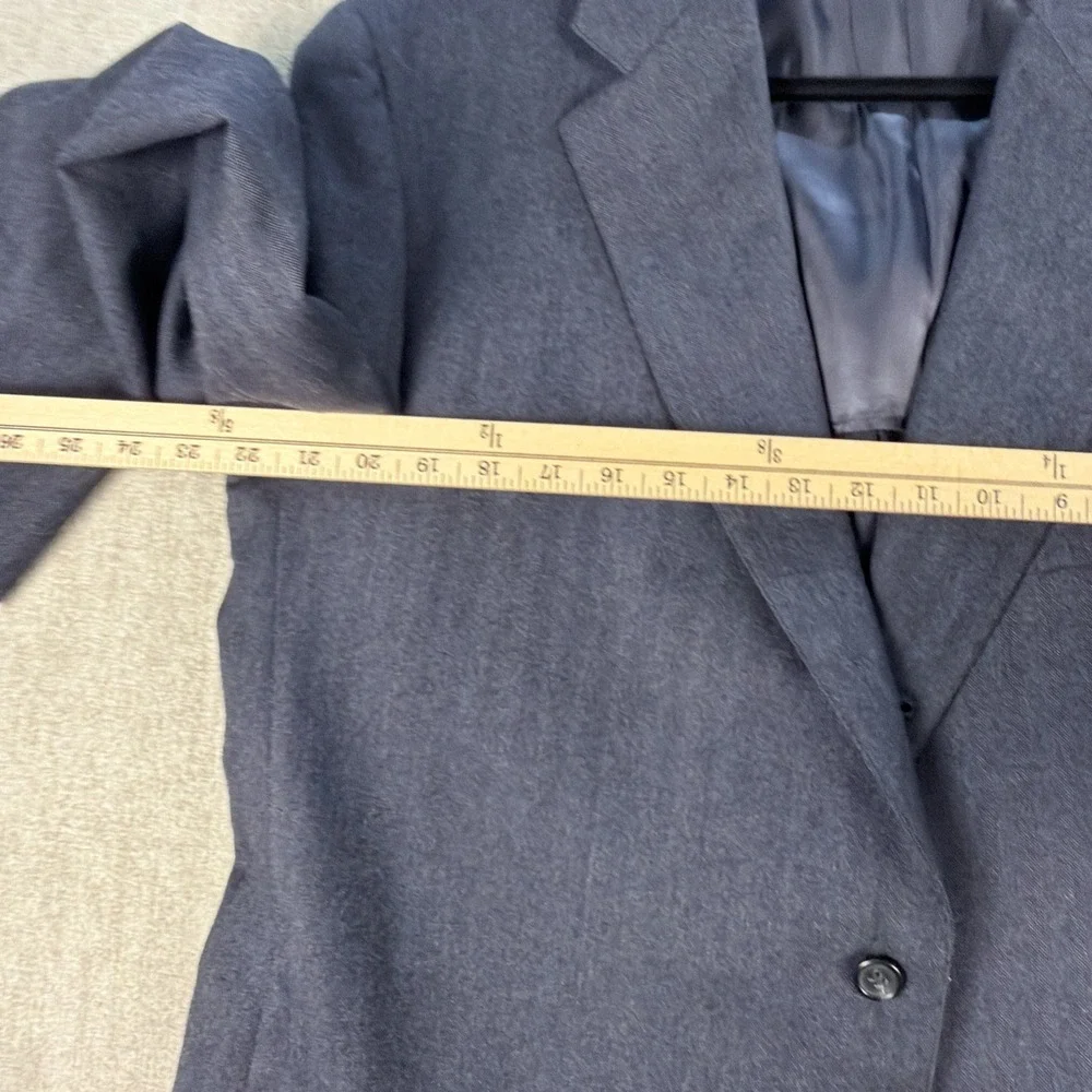 VTG Brooks Brothers Men's 100% Wool 2-Button Blazer Blue Herringbone • USA • 44L